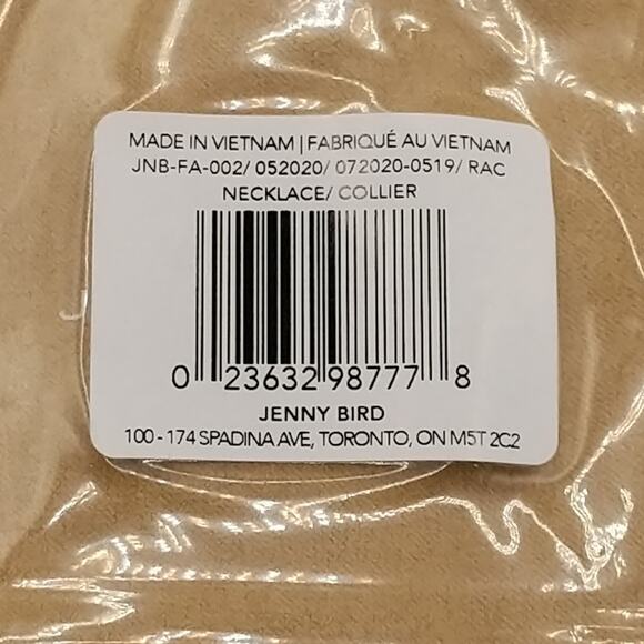 Jenny Bird Leana Pendant Necklace Delicate Drop Box Chain New - Picture 5 of 5